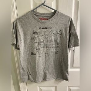 Stranger Things Hawkins Map T-shirt